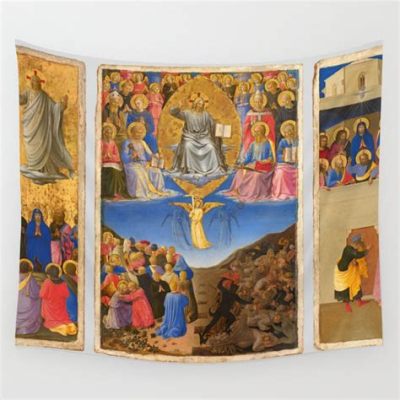  Triptych of the Last Judgment?  A Symbolic Tapestry Woven With Divine Intervention and Mortal Trepidation!